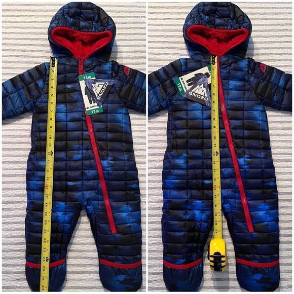 NEW! Snozu Baby 1-piece Cozy Snowsuit for Boy Girl Unisex, Blue - Picture 7 of 15